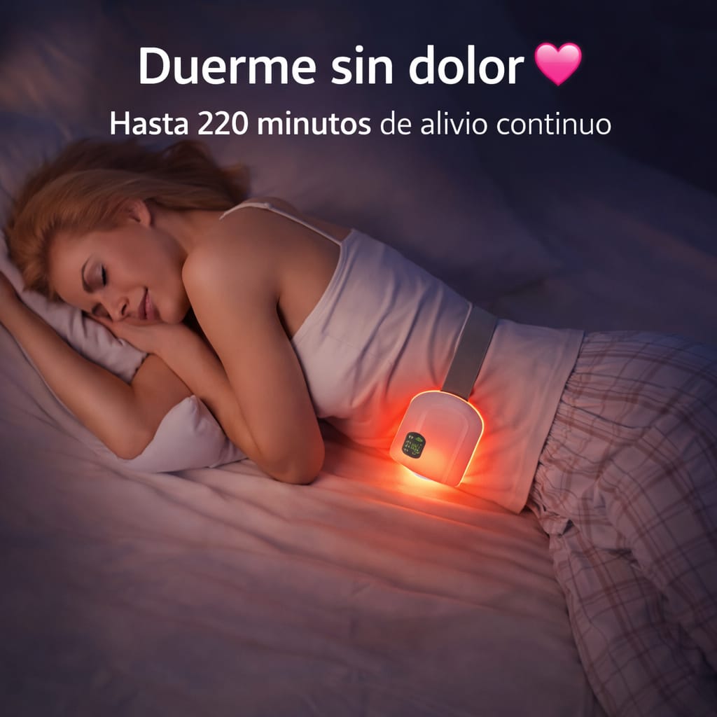 Alivio Instantáneo para Cólicos – Cinturón Térmico con Masaje 3 Niveles